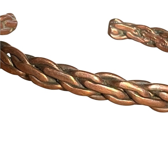Vintage Sergio Lub Copper Magnetic Twisted Bracelet Signed - Picture 2 of 7